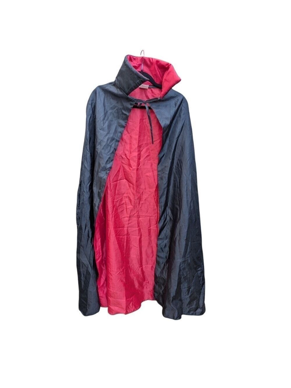 Reversible Black and Red Adult Costume Cape Halloween Cosplay
